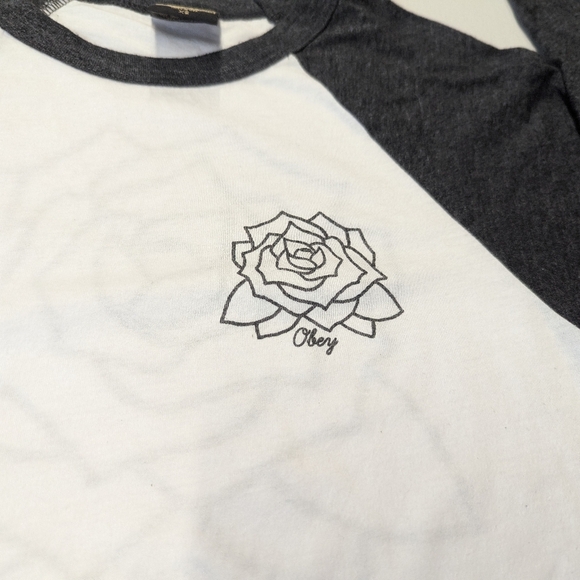 Obey Size XS Ragland Sleeved Tee - Picture 7 of 11